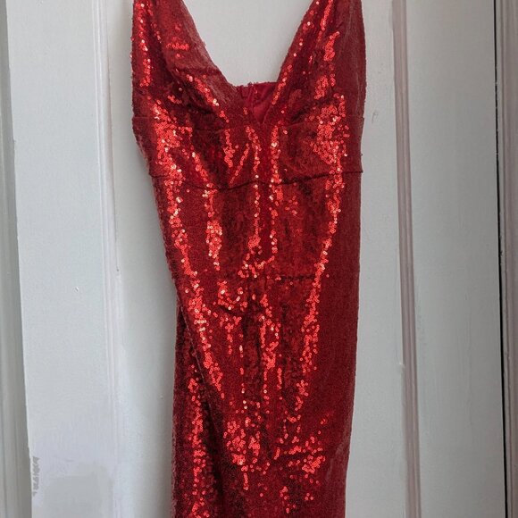 Red Sequin Dress - Picture 10 of 12